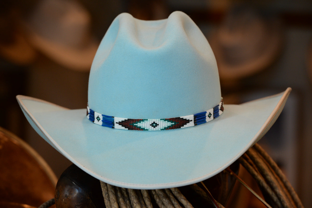 Sky Blue Sloped Cattleman's Hat (Size 7 1/8)