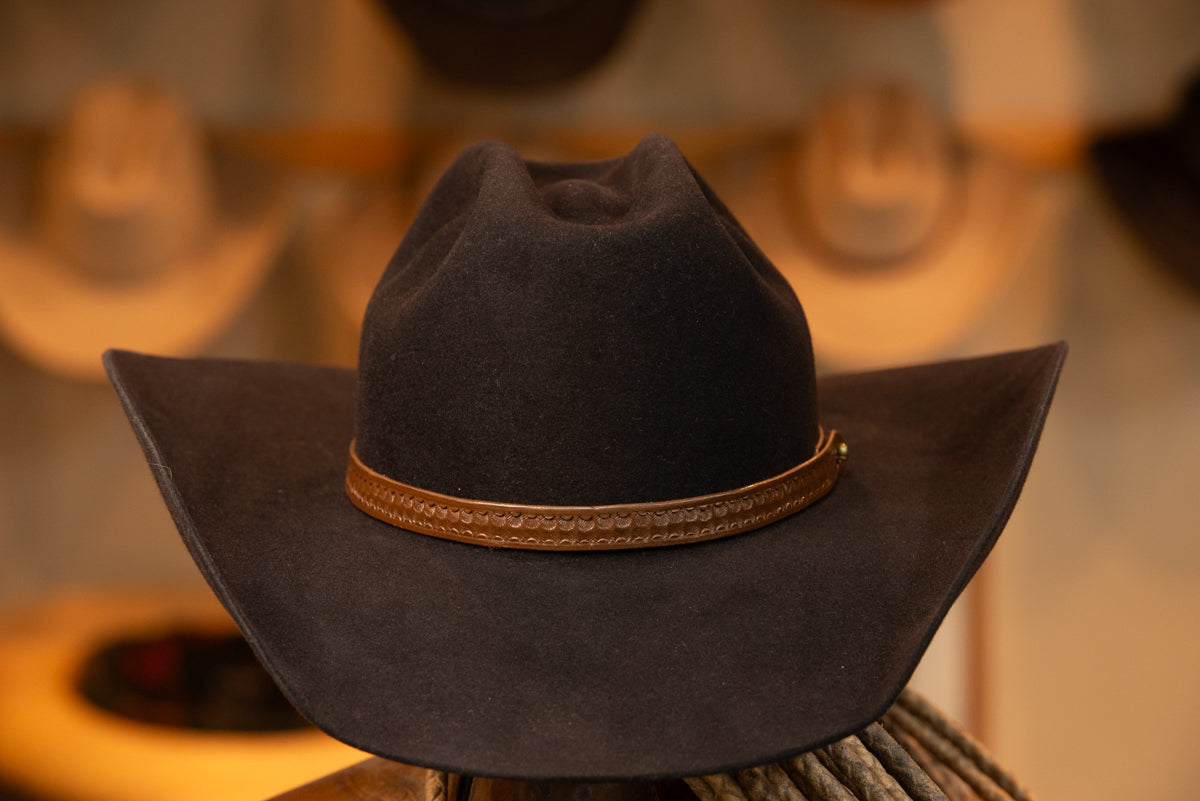 100% Beaver Black Cutter Cowboy Hat (Size 7 3/8)