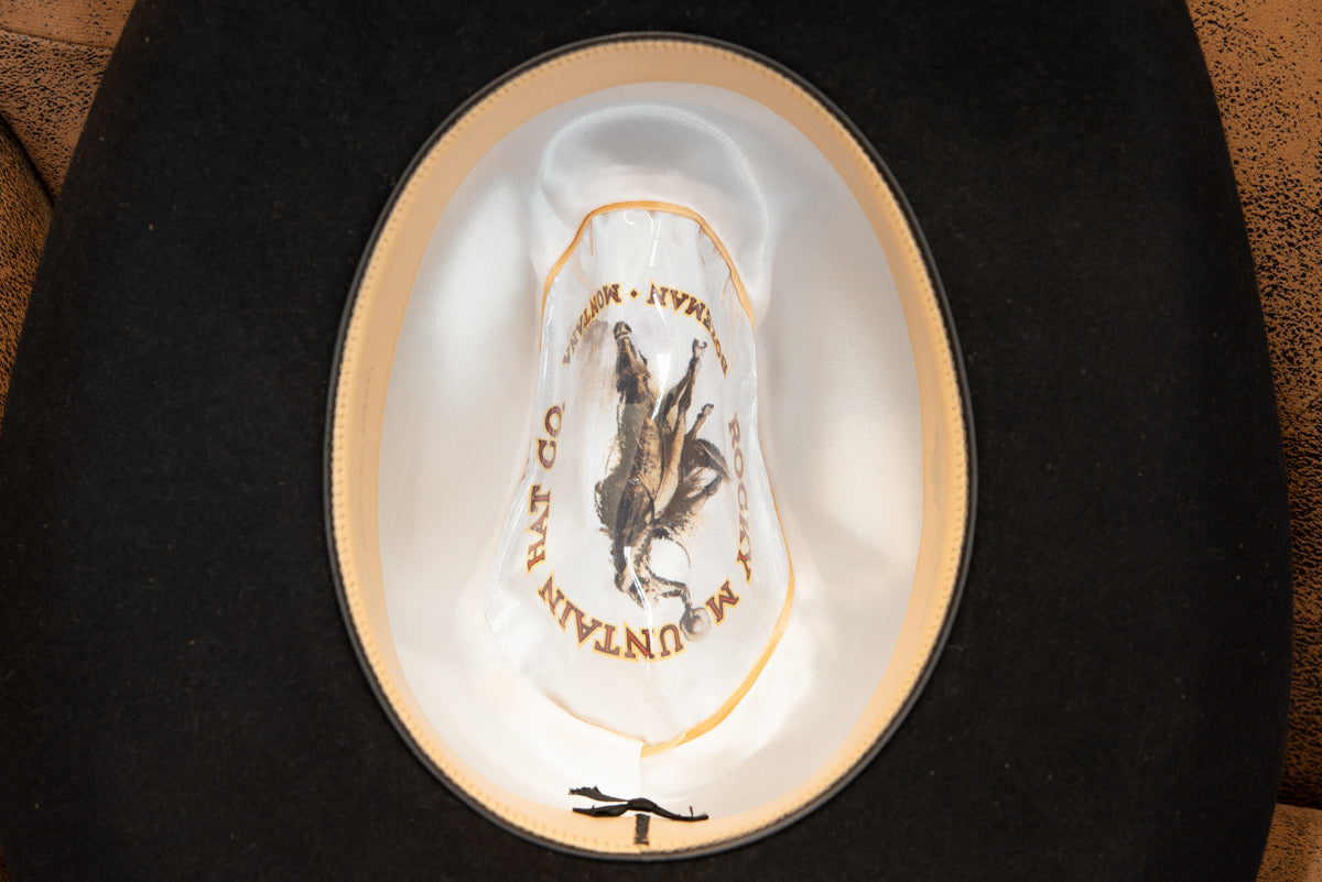 Black Sloped Cattleman's Style Hat (Size 7)