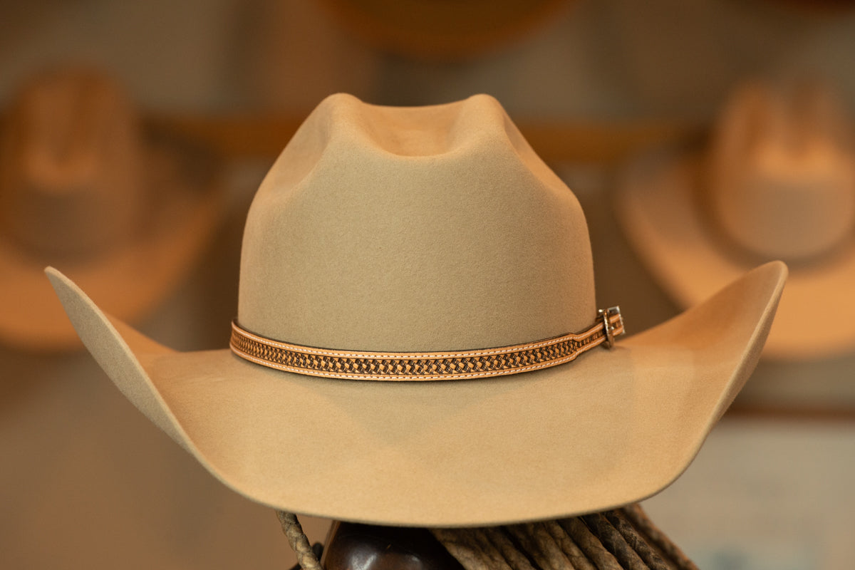Buckskin Sloped Cattleman's Style Hat (Size 7 3/8)