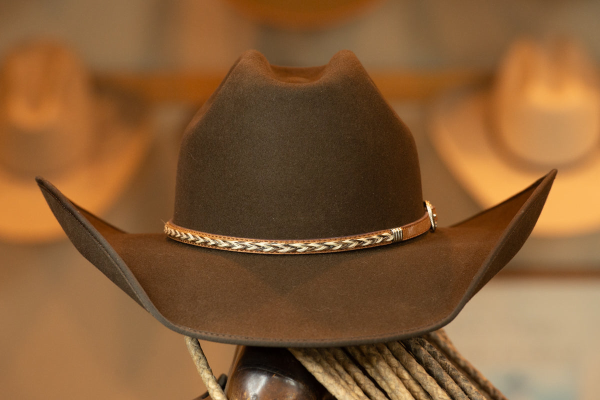Dark Brown Cattleman's Style Hat (Size 7 1/4)
