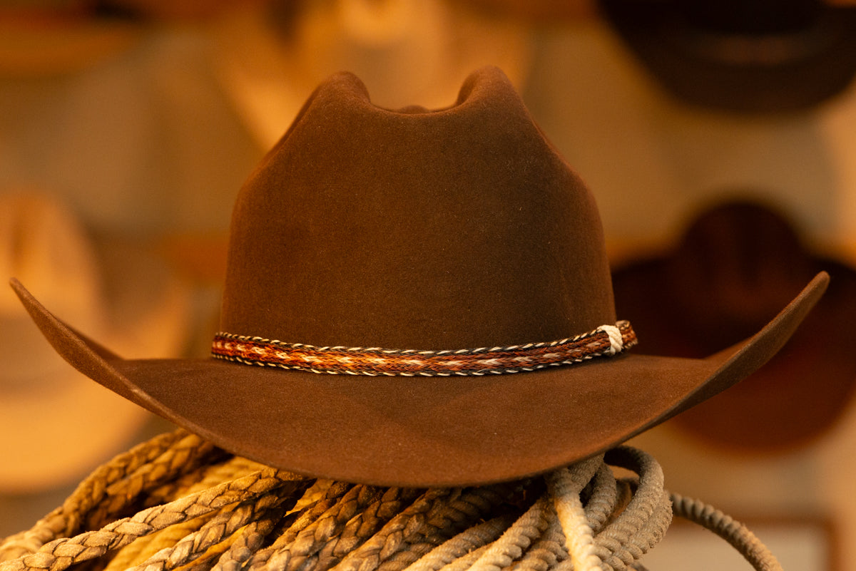50% Beaver Dark Brown Cattleman's Cowboy Hat (Size 7 5/8)