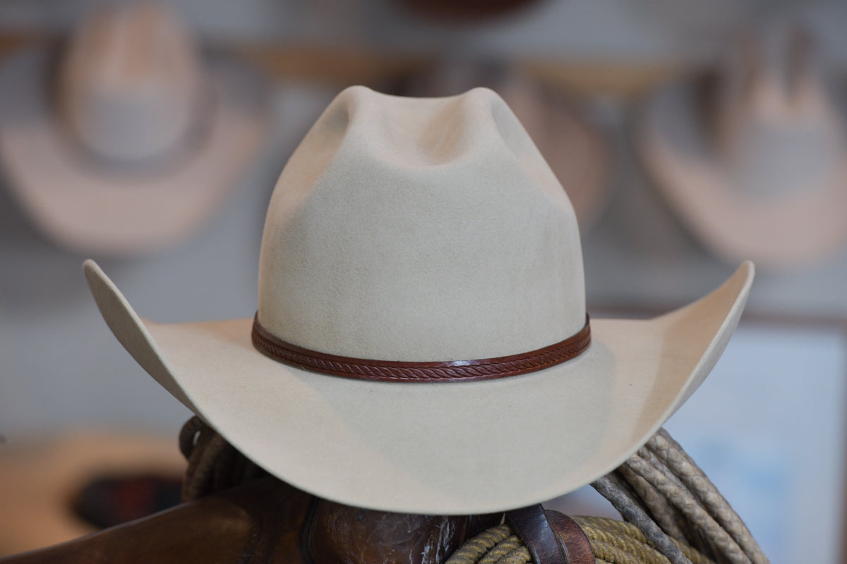 50% Beaver Silverbelly Sloped Cattleman's Cowboy Hat (7 1/8)