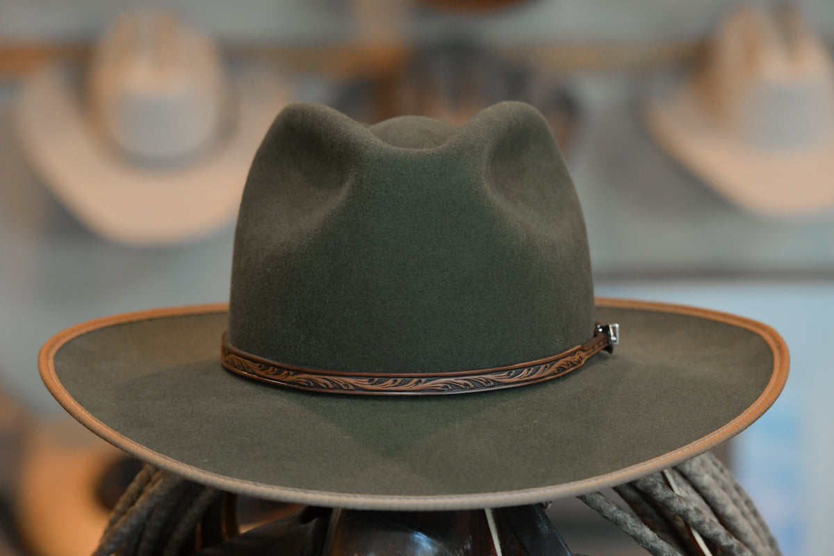 Moss Green Town Hat (Size 7 3/8)
