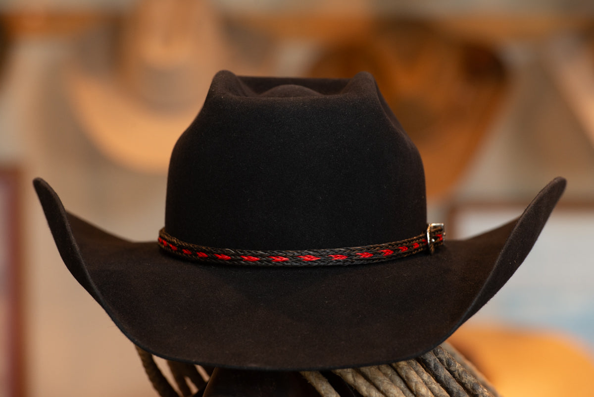 50% Beaver Black Canadian (Brick) Cowboy Hat (Size 7 3/8-)