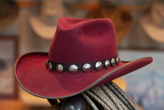 Burgundy Town Hat (Size 7)