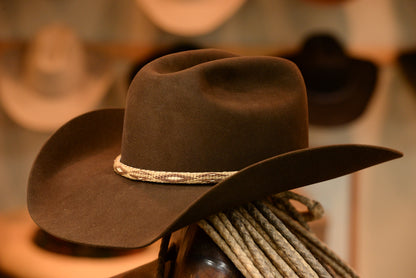100% Beaver Dark Brown Cattleman's Hat (Size 7 3/8+)