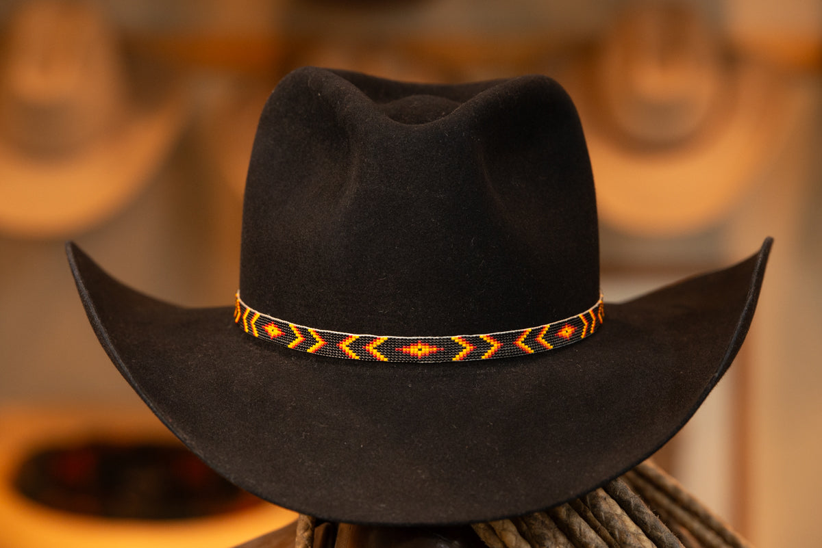 50% Beaver Black Pinch Cowboy Hat (Size 7 3/8+)