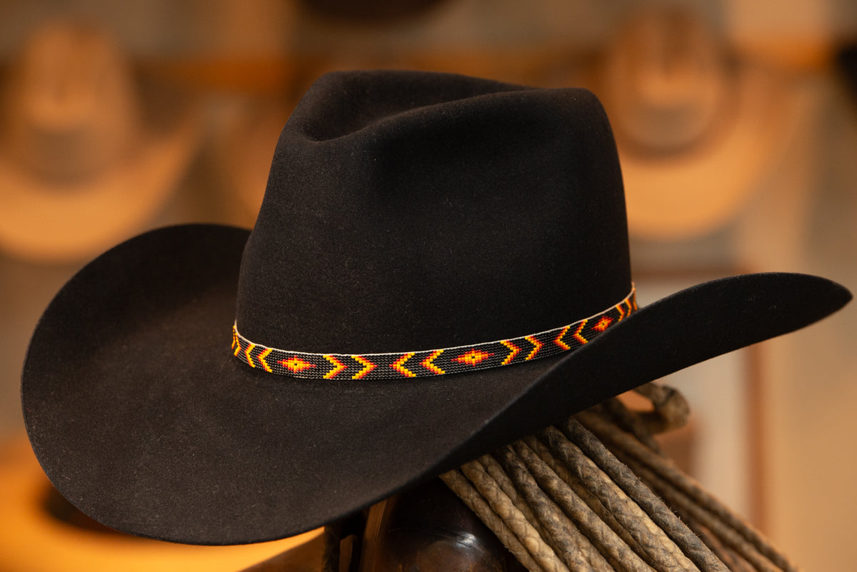 50% Beaver Black Pinch Cowboy Hat (Size 7 3/8+)