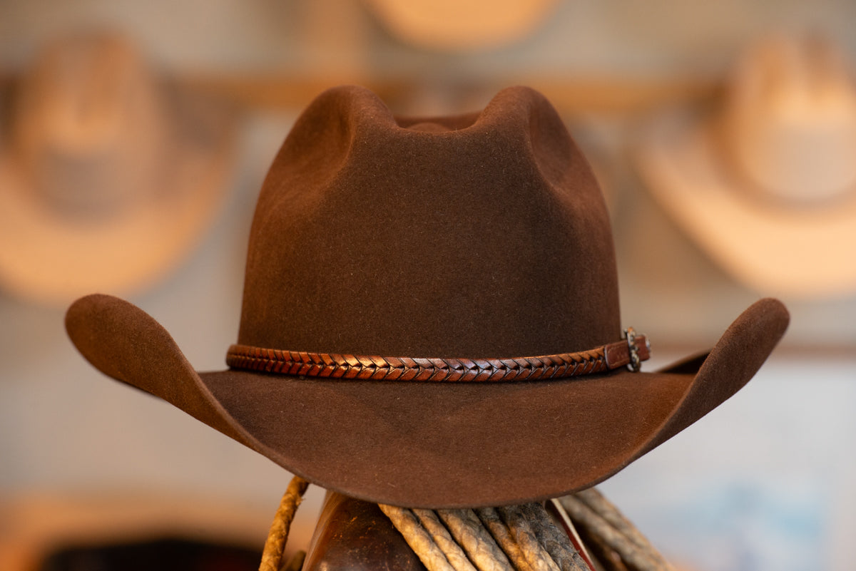 Chocolate Brown Pinch Hat (Size 7 1/4)