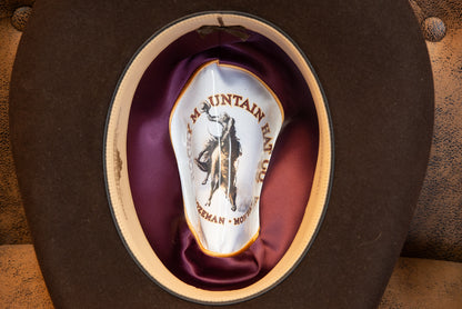 Chocolate Brown Pinch Hat (Size 7 1/4)