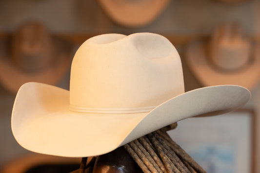 100% Beaver Bone Cattleman's Hat (Size 7 3/8)