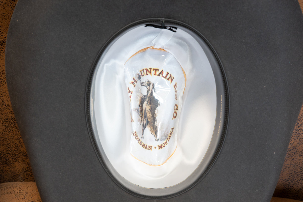 100% Beaver Charcoal Black Cattleman's Hat (Size 7 1/2-)