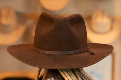 Dark Brown Pinch Style Hat (Size 7 1/8)