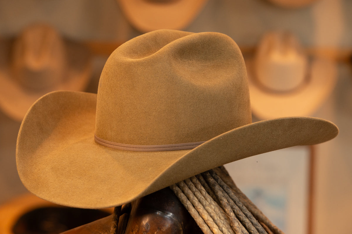 Whiskey Sloped Cattleman's Style Hat (Size 7 1/4)