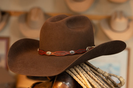 Dark Brown Sloped Cattleman's Style Hat (Size 7)
