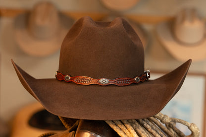 Dark Brown Sloped Cattleman's Style Hat (Size 7)