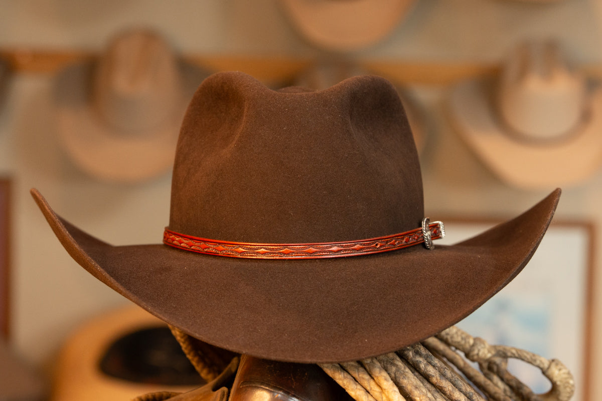 Dark Brown Pinch Style Hat (Size 7 3/8)