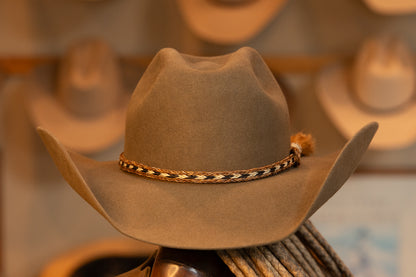 Pecan Wide Pinch Style Hat (Size 7 1/8)