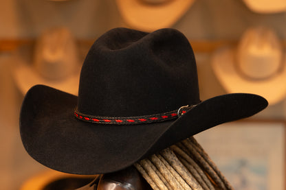 Black Wide Cattleman's Style Hat (Size 7 1/8)