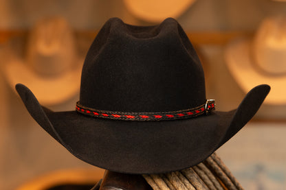 Black Wide Cattleman's Style Hat (Size 7 1/8)