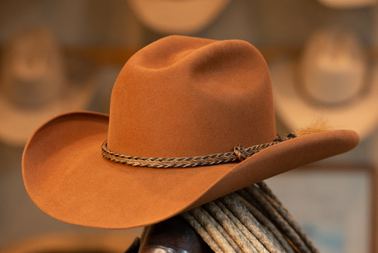 Burnt Orange Sloped Cattleman's Style Hat (Size 6 7/8)