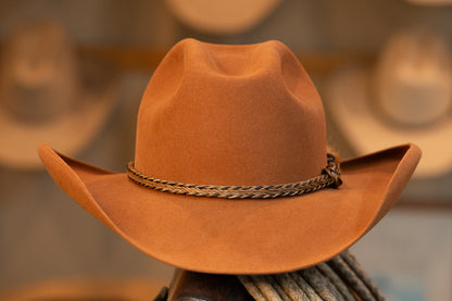 Burnt Orange Sloped Cattleman's Style Hat (Size 6 7/8)