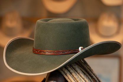Moss Green Telescope Style Hat (Size 7 1/4)