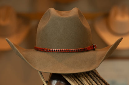 Pecan Sloped Cattleman's Style Hat (Size 7 3/8)