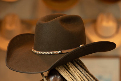 Dark Brown Cattleman's Style Hat (Size 7 1/4)