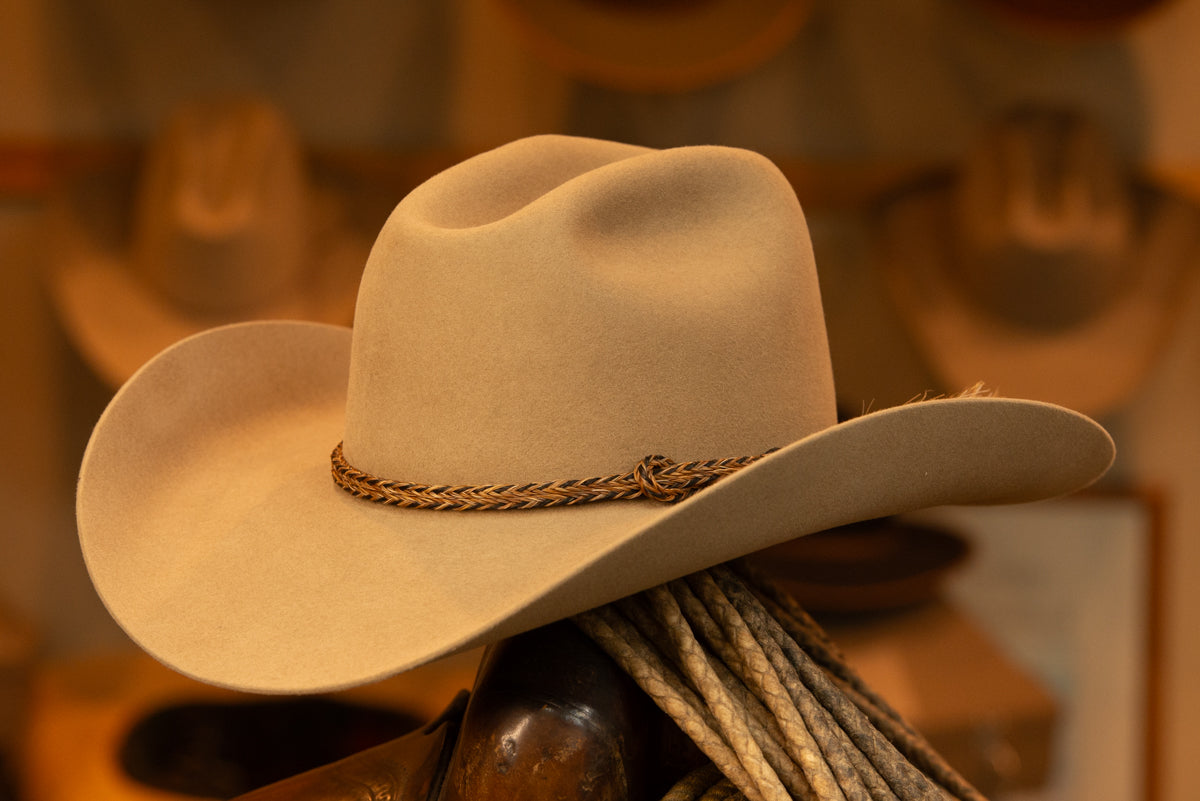 Buckskin Sloped Cattleman's Style Hat (Size 7 1/8+)