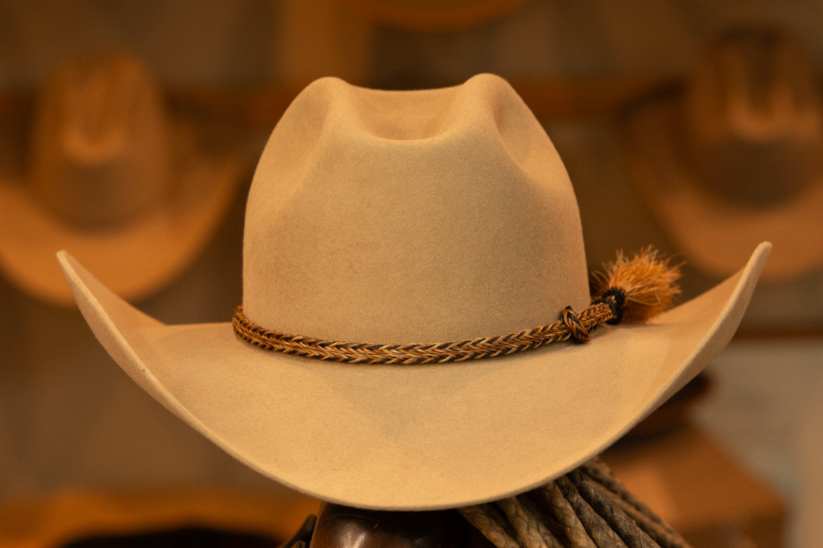 Buckskin Sloped Cattleman's Style Hat (Size 7 1/8+)