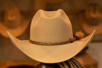Buckskin Sloped Cattleman's Style Hat (Size 7 1/8+)