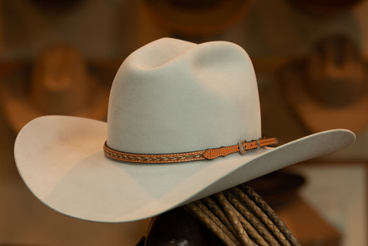 80X Premium Beaver Platinum Cattleman's Cowboy Hat (Size 6 3/4)