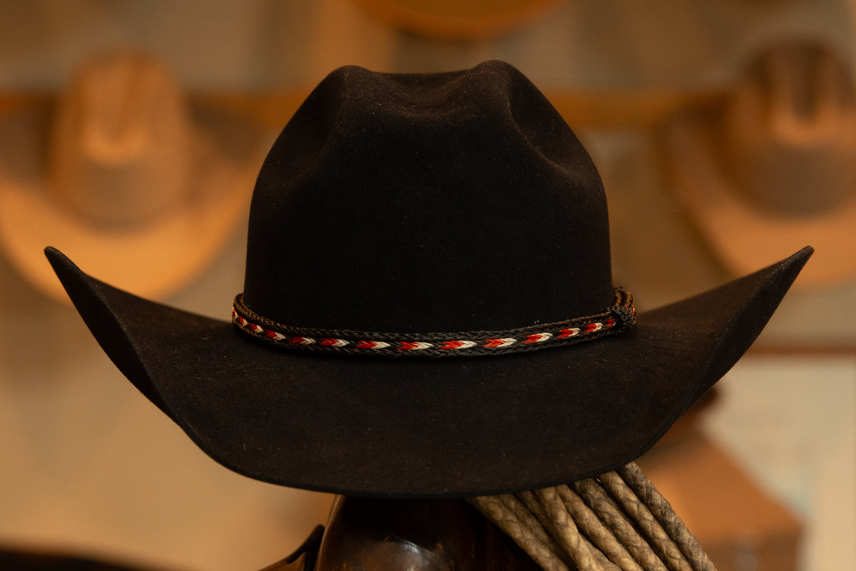 100X Premium Beaver Black Cattleman's Cowboy Hat (Size 7 1/8)