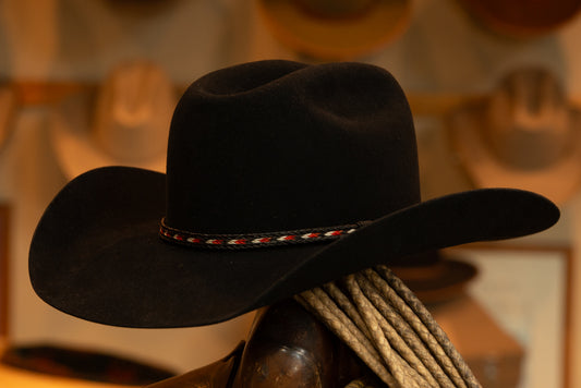 20X Premium Beaver Black Cattleman's Cowboy Hat (Size 7 1/2+ )