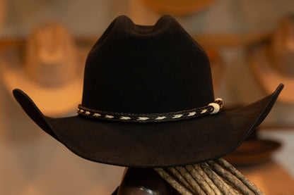 100X Premium Beaver Black Cattleman's Cowboy Hat (Size 7 1/4)