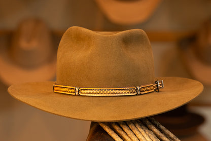 100% Beaver Dress Weight Whiskey Fedora Hat (Size 7)