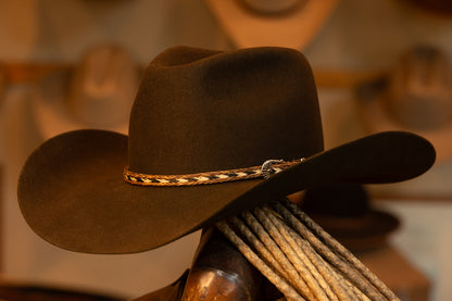 50X Beaver Dark Brown Pinch Cowboy Hat (Size 7 3/8)