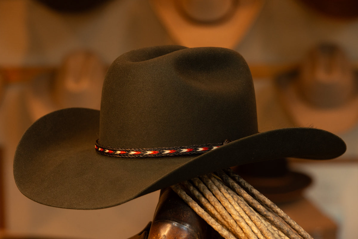50X Beaver Charcoal Black Cattleman's Cowboy Hat (Size 7 1/2)