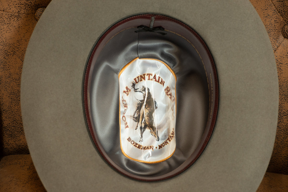 100% Beaver Granite Gray Open Road Cattleman's (Dress weight, Size 7 1/8)