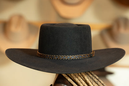 50X Beaver Navy Telescope Cowboy Hat (Size 7)