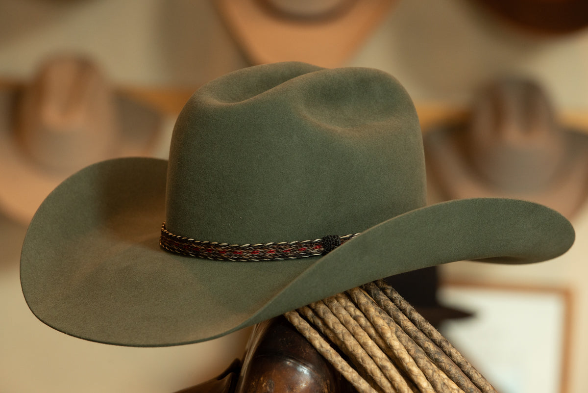 50X Beaver Light Green Cattleman's Cowboy Hat (Size 7 3/4)