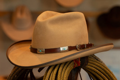 100% Beaver Dress Weight Camel Fedora/Town Hat (Size 7 1/8)