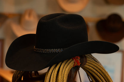 20X Beaver Black Cattleman's Cowboy Hat (Size 7 1/8)
