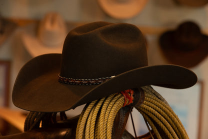 20X Beaver Dark Brown Sloped Cattleman's Cowboy Hat (Size 7 3/8)