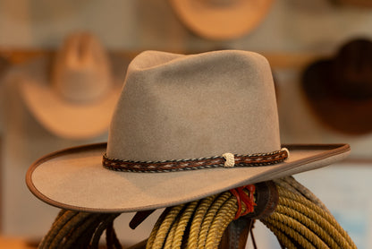 100% Beaver Dress Weight Natural Fedora/Town Hat (Size 7 1/2)