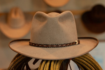 100% Beaver Dress Weight Natural Fedora/Town Hat (Size 7 1/2)