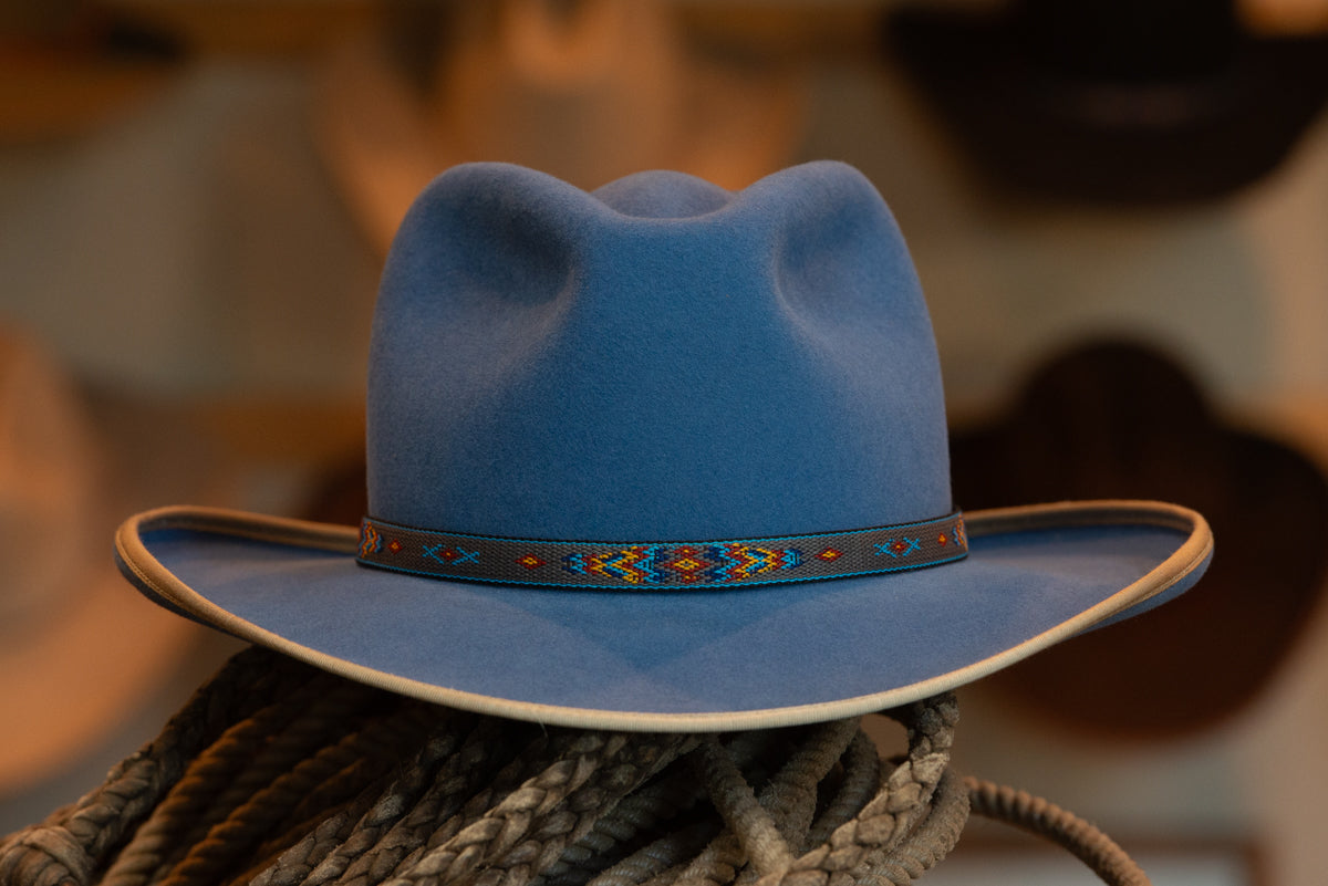 Slate Blue Pinch Town Hat (Size 7)