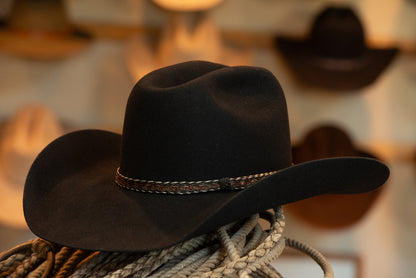 20X Beaver Black Cattleman's Cowboy Hat (Size 7 1/4)